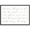 Kirkland's Home Best Things Framed Canvas Art Print, 38X26 In.- Wall Quotes & Signs