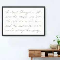 Kirkland's Home Best Things Framed Canvas Art Print, 38X26 In.- Wall Quotes & Signs