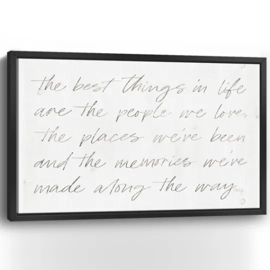 Kirkland's Home Best Things Framed Canvas Art Print, 38X26 In.- Wall Quotes & Signs