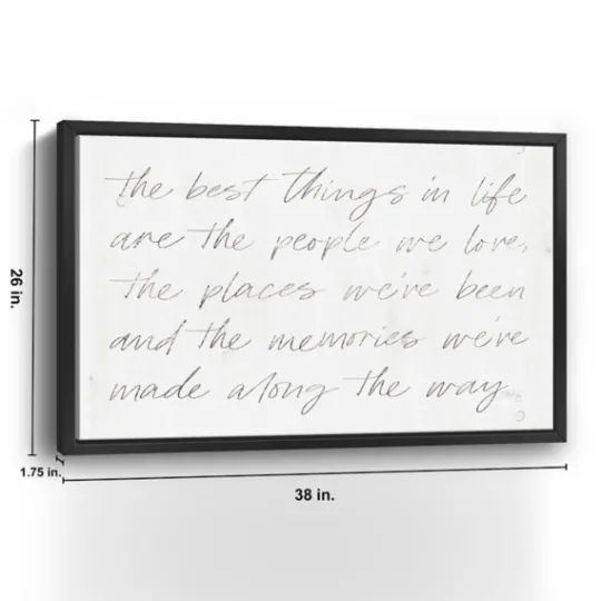 Kirkland's Home Best Things Framed Canvas Art Print, 38X26 In.- Wall Quotes & Signs