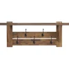 Kirkland's Home Beth Acacia Wood Wall Shelf With Hooks- Hooks