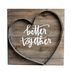 Kirkland's Home Better Together Metal And Wood Plank Wall Plaque- Wall Quotes & Signs