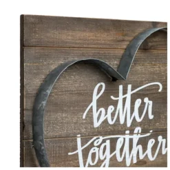 Kirkland's Home Better Together Metal And Wood Plank Wall Plaque- Wall Quotes & Signs