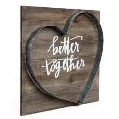 Kirkland's Home Better Together Metal And Wood Plank Wall Plaque- Wall Quotes & Signs