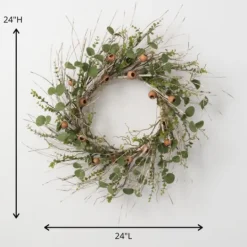 Kirkland's Home Birch And Eucalyptus Pod Wreath- Wreaths