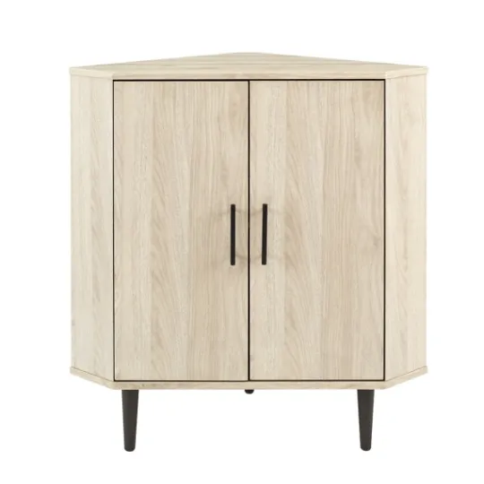 Kirkland's Home Birch Wood Finish Corner Cabinet- Cabinets & Sideboards