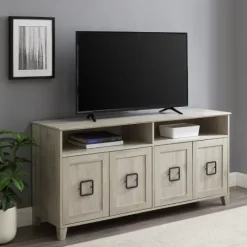 Kirkland's Home Birch Wooden Door Modern Tv Stand- Tv Stands & Media Consoles