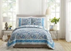 Kirkland's Home Bisou Floral Full/Queen 3-Pc. Quilt Set- Quilts
