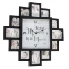Kirkland's Home Black 12 Photo Frame Collage Clock- Clocks