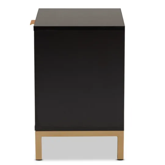 Kirkland's Home Black And Brown Single Drawer Nightstand- Nightstands