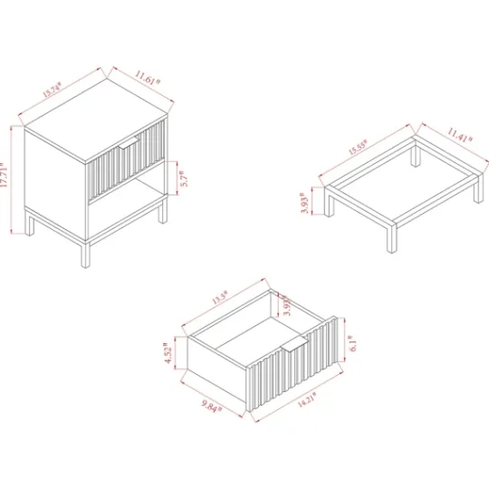 Kirkland's Home Black And Brown Single Drawer Nightstand- Nightstands