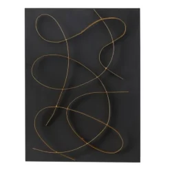 Kirkland's Home Black And Gold Abstract Wall Plaque- Wall Plaques