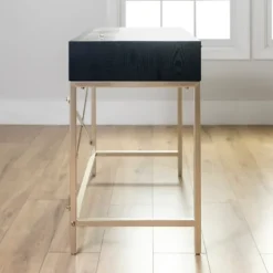Kirkland's Home Black And Gold Blake Desk- Office Furniture