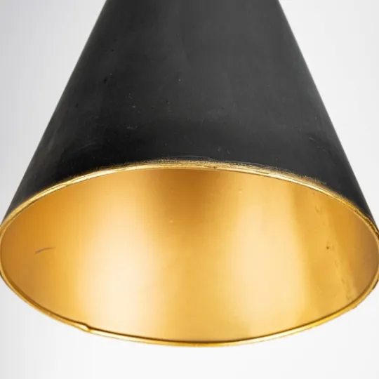 Kirkland's Home Black And Gold Lined Metal Tripod Floor Lamp- Floor Lamps