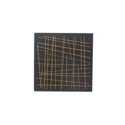 Kirkland's Home Black And Gold Metal Grid Wall Plaque- Wall Plaques