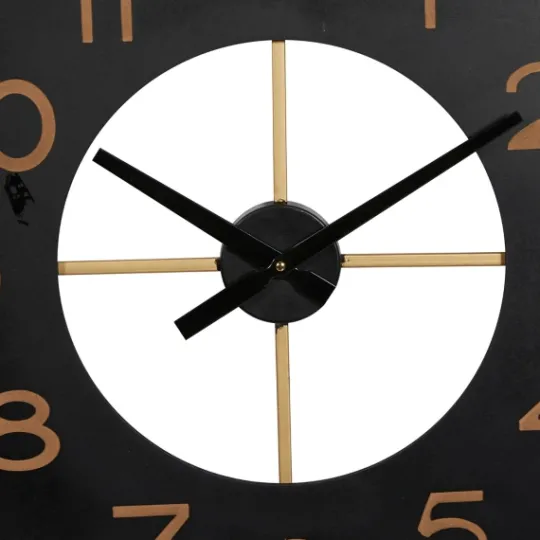 Kirkland's Home Black And Gold Open Frame Axis Clock- Clocks