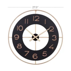 Kirkland's Home Black And Gold Open Frame Axis Clock- Clocks