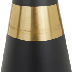 Kirkland's Home Black And Gold Reverse Cone Vases, Set Of 2- Vases
