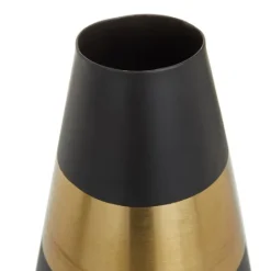 Kirkland's Home Black And Gold Reverse Cone Vases, Set Of 2- Vases