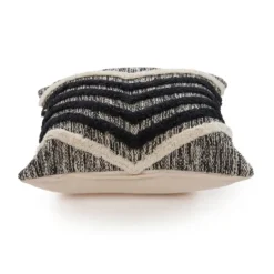Kirkland's Home Black And Metallic Fringe Textured Pillow- Pillows