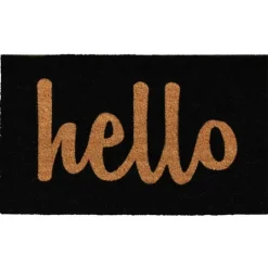 Kirkland's Home Black And Natural Coir Hello Doormat, 36X24 In.- Doormats