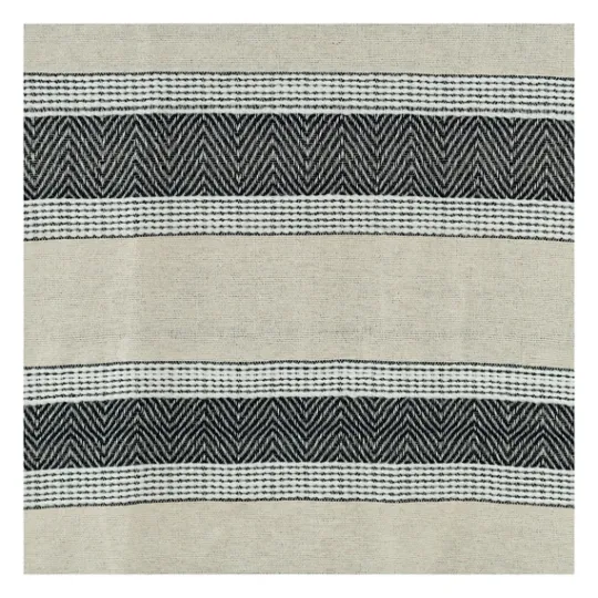 Kirkland's Home Black And Natural Colorblock Chevron Throw- Blankets & Throws