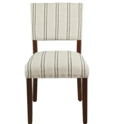 Kirkland's Home Black And Striped Dining Chairs, Set Of 2- Dining Chairs