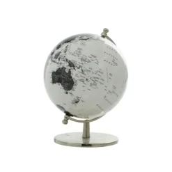 Kirkland's Home Black And White Aluminum Globe- Statues & Figurines