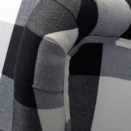 Kirkland's Home Black And White Buffalo Check Wingback Recliner- Accent Chairs
