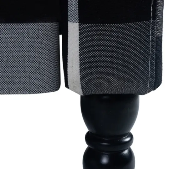 Kirkland's Home Black And White Buffalo Check Wingback Recliner- Accent Chairs
