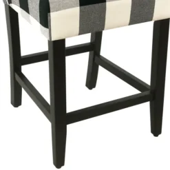 Kirkland's Home Black And White Buffalo Check Counter Stool- Bar Stools & Counter Height Stools