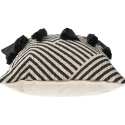 Kirkland's Home Black And White Chevron Pillow With Tassels- Pillows