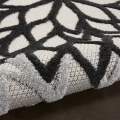 Kirkland's Home Black And White Floral Outdoor Area Rug, 7X10- Outdoor Rugs