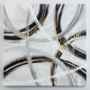 Kirkland's Home Black And White Foiled Abstract Canvas Art Print- Canvas Art