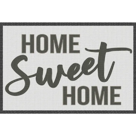 Kirkland's Home Black And White Home Sweet Home Floor Mat, 24X36- Kitchen & Floor Mats