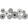 Kirkland's Home Black And White Layered Plates Wall Sculpture- Wall Plaques