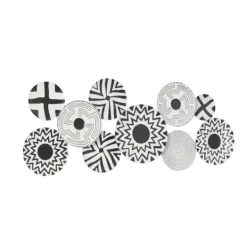 Kirkland's Home Black And White Layered Plates Wall Sculpture- Wall Plaques