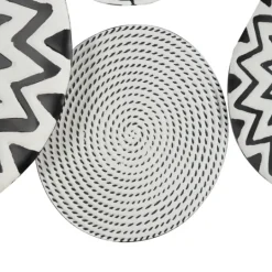 Kirkland's Home Black And White Layered Plates Wall Sculpture- Wall Plaques