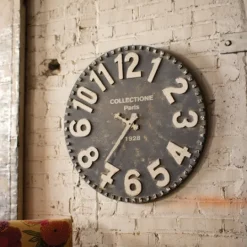 Kirkland's Home Black And White Paris Wood Clock- Clocks
