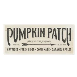 Kirkland's Home Black And White Pumpkin Patch Wood Plaque- Wall Quotes & Signs