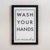 Kirkland's Home Black And White Wash Your Hands Wall Plaque- Wall Quotes & Signs