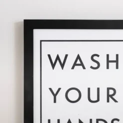 Kirkland's Home Black And White Wash Your Hands Wall Plaque- Wall Quotes & Signs