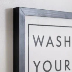 Kirkland's Home Black And White Wash Your Hands Wall Plaque- Wall Quotes & Signs
