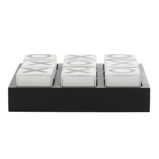 Kirkland's Home Black And White Wooden Tic Tac Toe Board- Decorative Accents