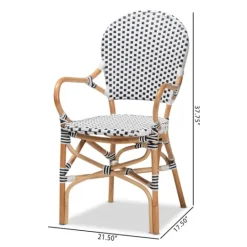 Kirkland's Home Black And White Woven Dining Chairs, Set Of 2- Dining Chairs