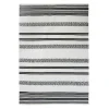 Kirkland's Home Black And White Woven Stripe Outdoor Area Rug, 5X7- Outdoor Rugs