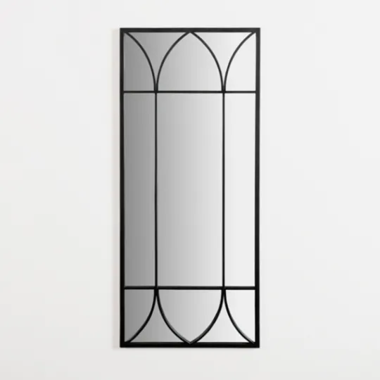 Kirkland's Home Black Arched Pane Wall Mirror- Decorative Mirrors