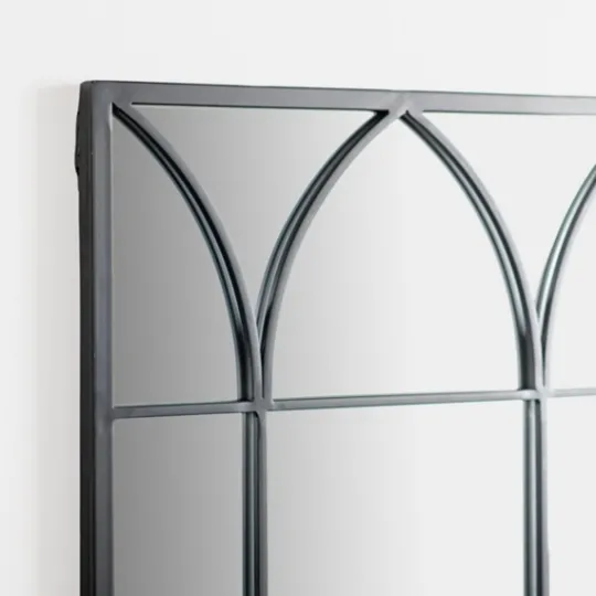 Kirkland's Home Black Arched Pane Wall Mirror- Decorative Mirrors