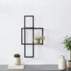 Kirkland's Home Black Asymmetrical Geometric Wall Shelves- Shelves