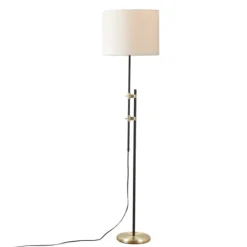 Kirkland's Home Black Asymmetrical Metal Floor Lamp- Floor Lamps